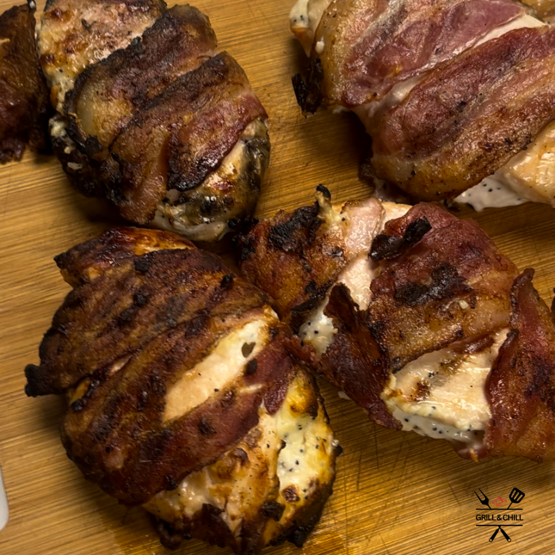 Grilled Everything Bagel Stuffed Chicken