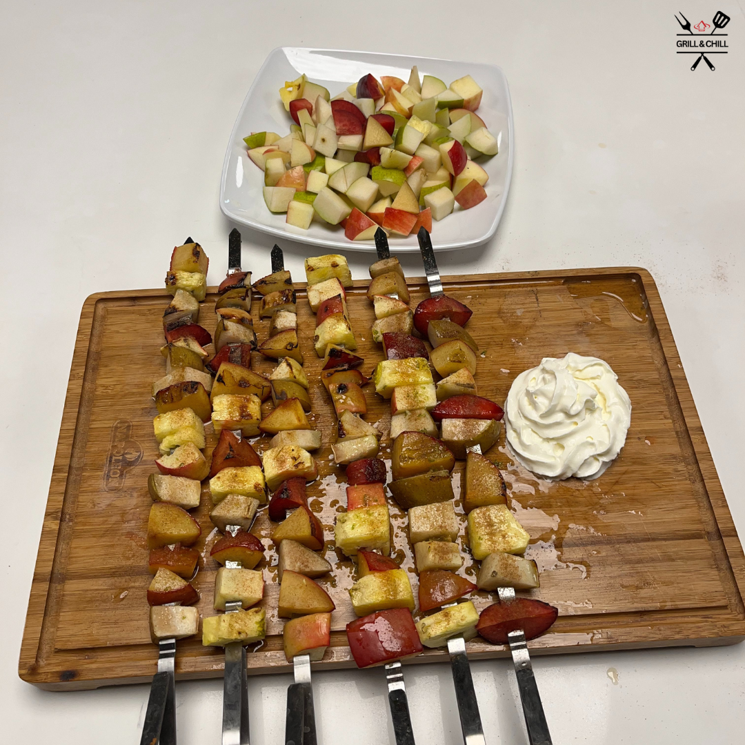 Grilled Fruit Skewers with Honey-Lime Glaze