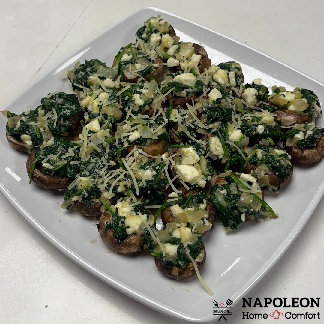 Stuffed Portobello Mushrooms with Spinach and Feta