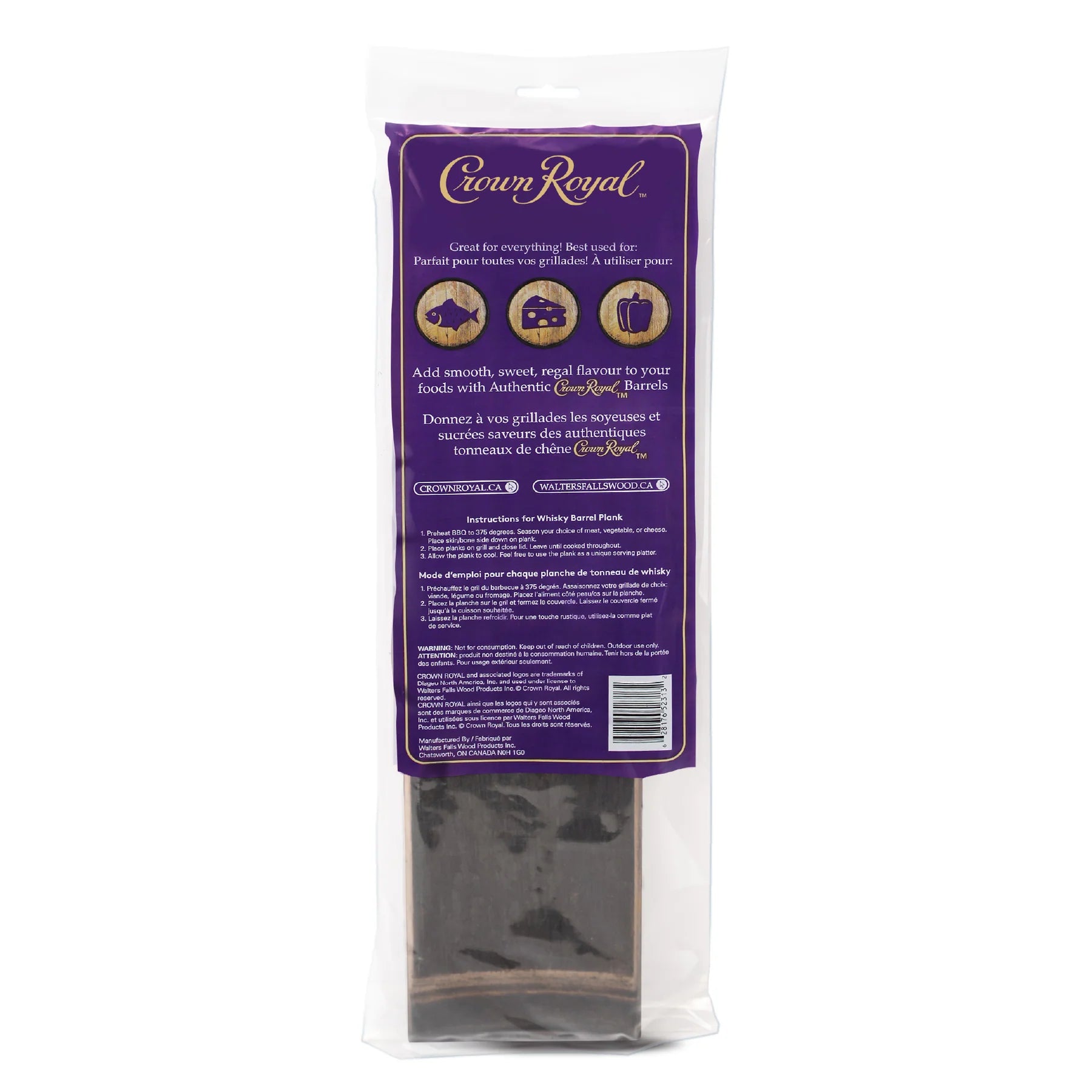 Crown Royal Premium Whisky Barrel Plank