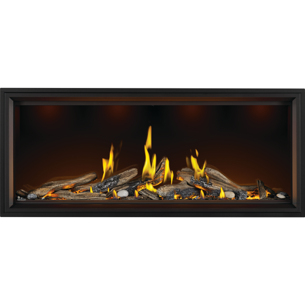 Tall Linear Vector™ 62 with Luminous Logs, Direct Vent Fireplace, Natural Gas, Electronic Ignition