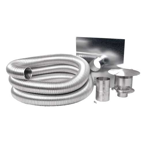 Compressed Aluminum Flexible Gas Liner Kit 30ft Length, 3" Diameter