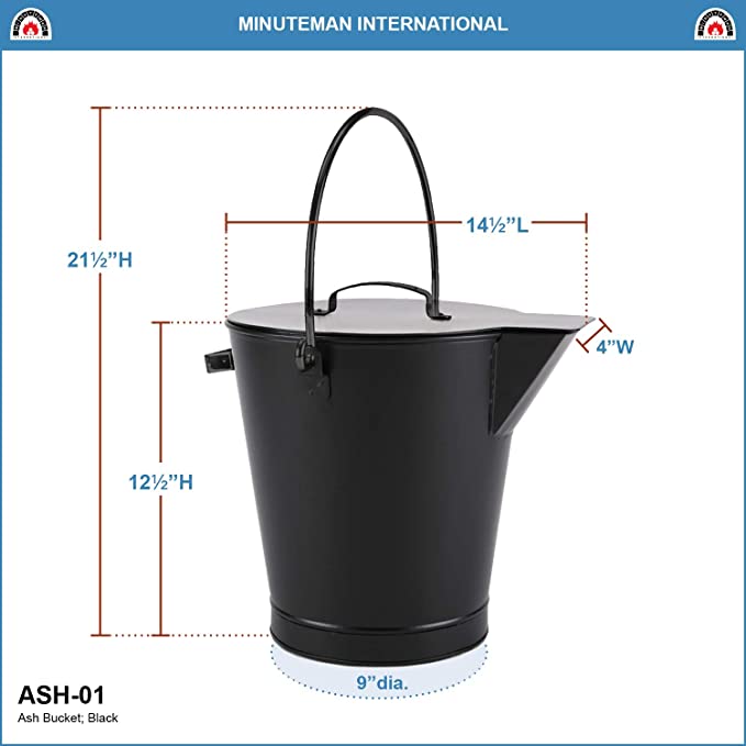 ASH BUCKET ALL BLACK WITH LID