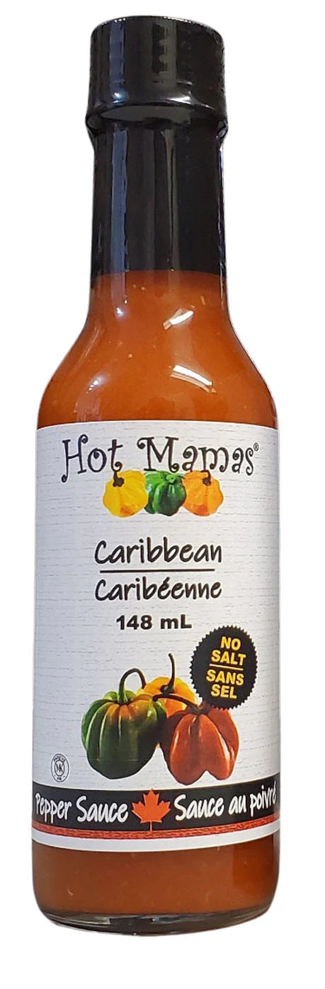 Hot Mamas - No Salt Added - Caribbean Pepper Sauce 148ml