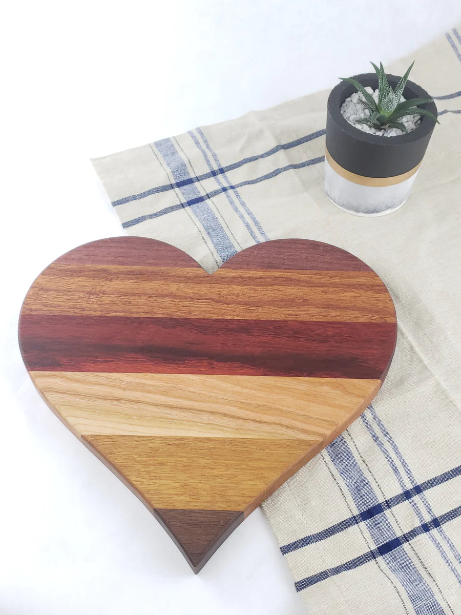 Muskoka Woodworking- Exotic Heart - Mixed - 12"x12"