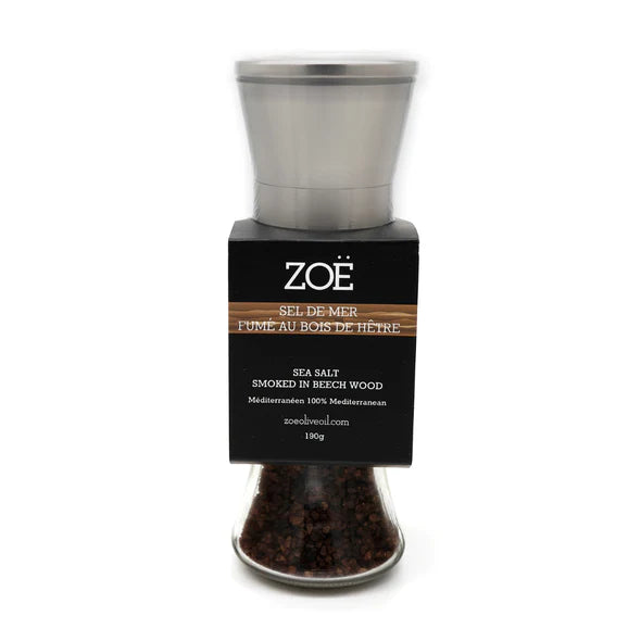 Zoe Olive Oil - Beech Wood Salt - Glass and Stainless Steel