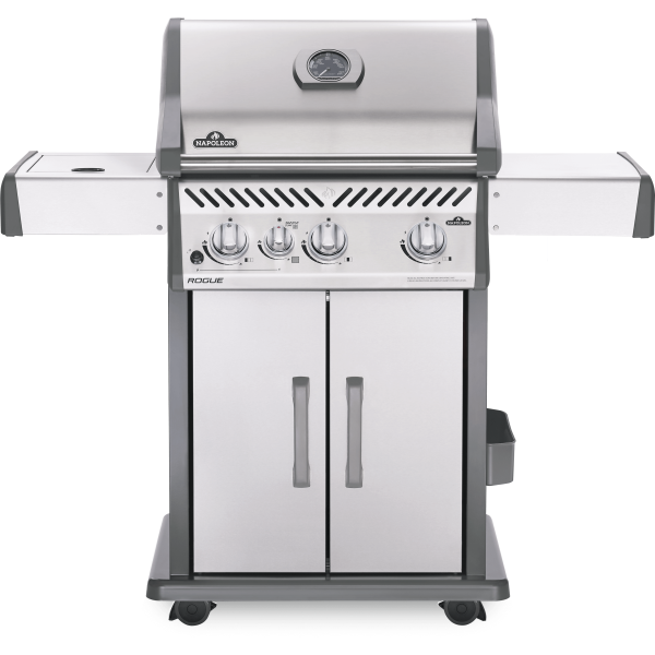 Rogue® 425 Propane Gas Grill with Infrared Side Burner, Stainless Steel