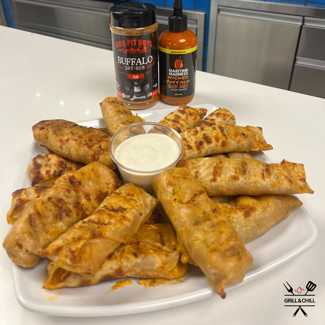 Buffalo Chicken Egg Rolls