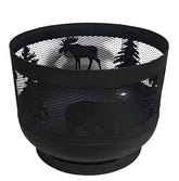 Mini Size Carved Muskoka Fire Pit * LID INCLUDED