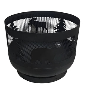 Mini Size Carved Muskoka Fire Pit * LID INCLUDED