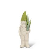 Small Garden Gnome with Plant