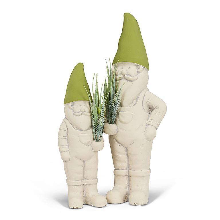 Small Garden Gnome with Plant