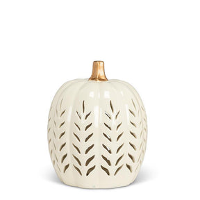 Small Ivory Round Pumpkin