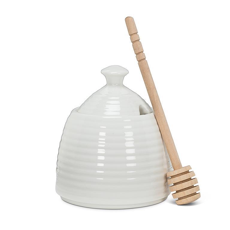Beehive Honey Pot with Dauber