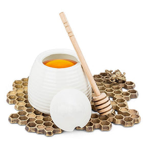 Beehive Honey Pot with Dauber