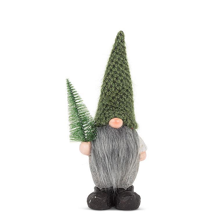 Gnome with Knit Hat & Tree