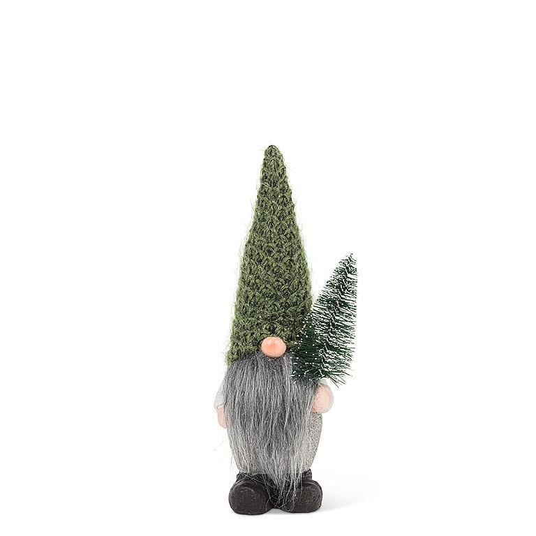 Gnome with Knit Hat & Tree