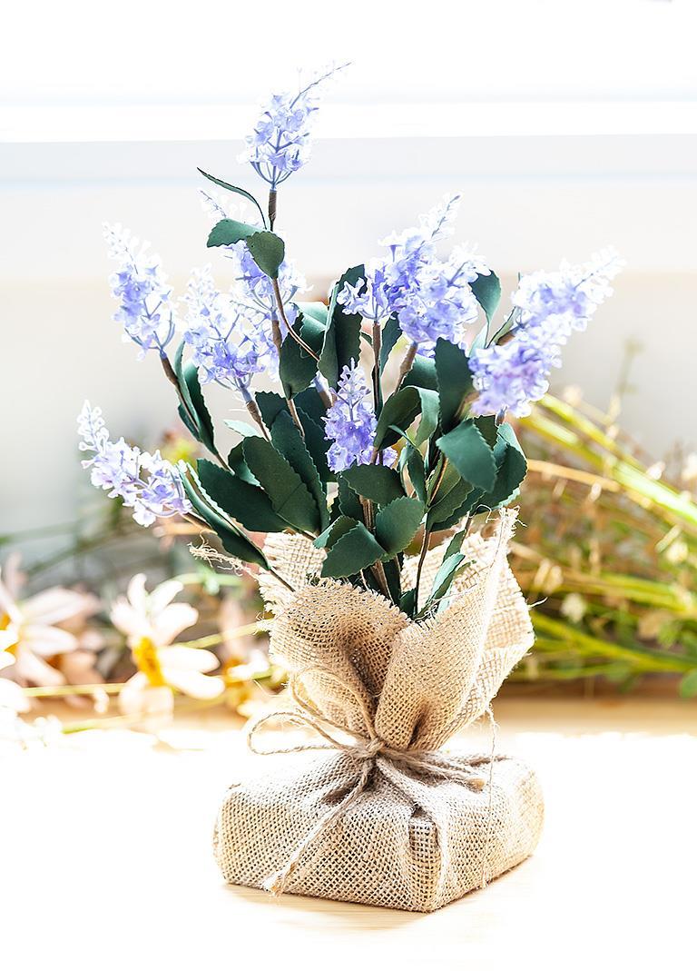 Flowers with Burlap Base