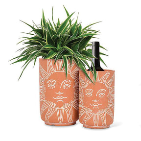 Small Sun Face Vase/Cooler