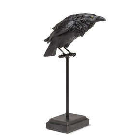 Large Crow on Perch