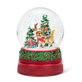 Holiday Dog & Tree Snow Globe