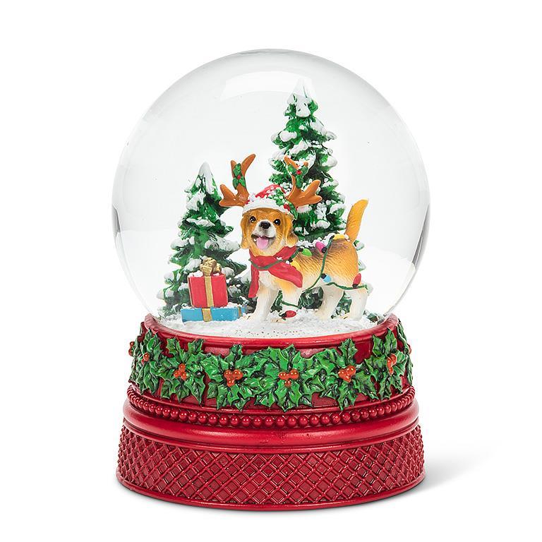 Holiday Dog & Tree Snow Globe