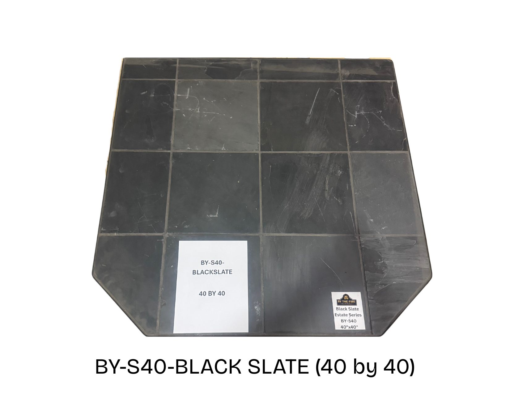 BLACK SLATE Straight Hearth Pad  40" x 40" - Clearance