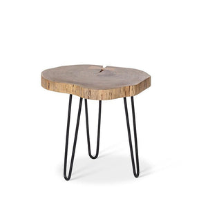 Small Tree Stump Pin Leg Side Table