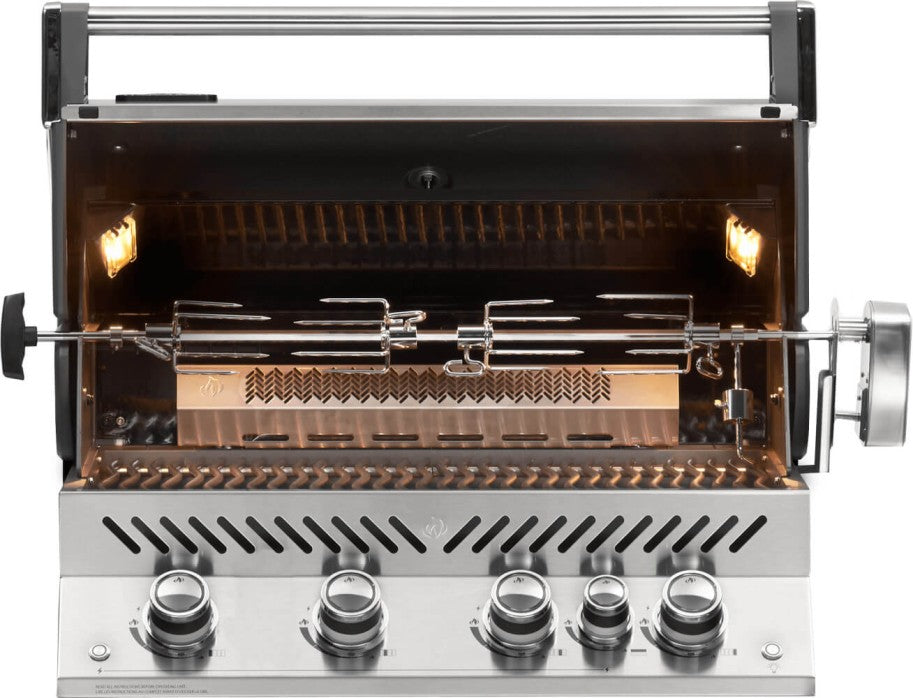 Built-in Prestige PRO™ 500 Natural Gas Grill Head with Infrared Rear Burner, Stainless Steel