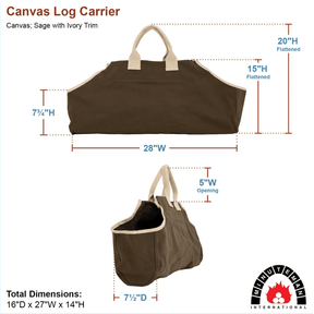 Canvas Log Carrier