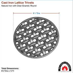 Cast Iron Lattice Trivet Round