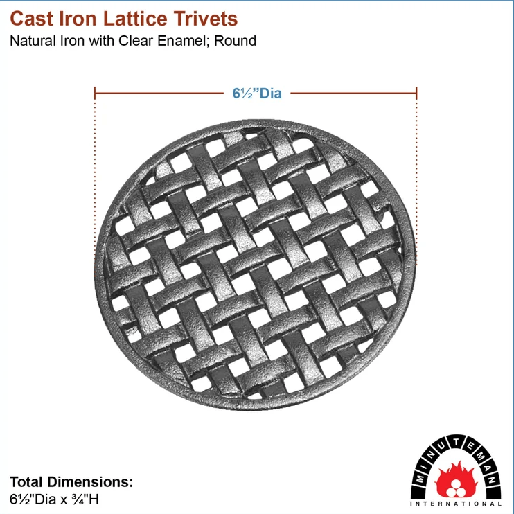 Cast Iron Lattice Trivet Round
