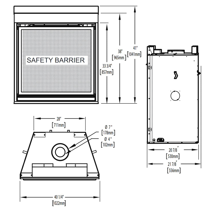 High Definition 40 Direct Vent Gas Fireplace