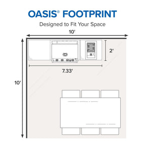OASIS® Outdoor Kitchen Kit, Matte Black, Propane, Series 32 with Stainless Steel Countertops