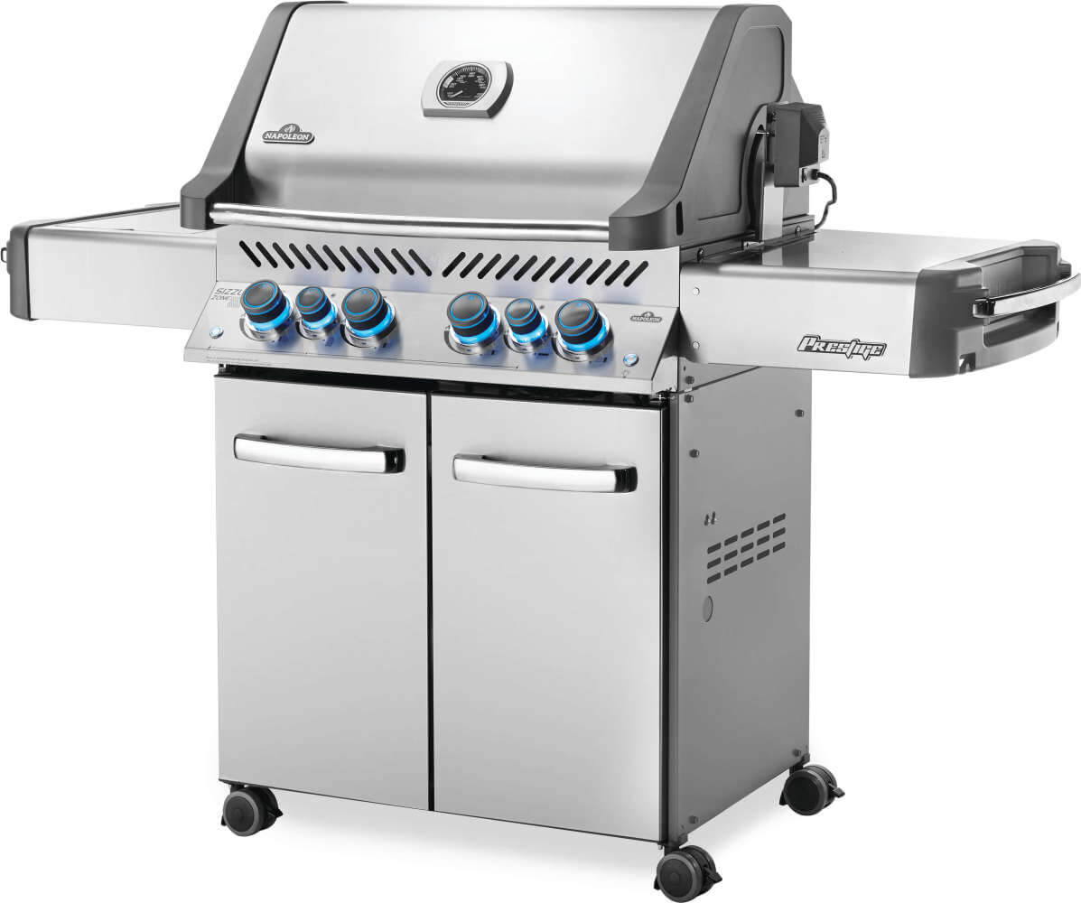 Prestige® 500 Propane Gas Grill with Infrared Side and Rear Burners, Stainless Steel