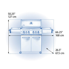 Prestige® 500 Propane Gas Grill with Infrared Side and Rear Burners, Stainless Steel