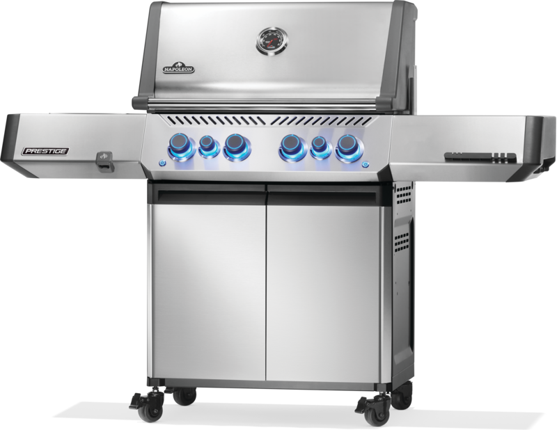 Prestige® 500 Propane Gas Grill with Infrared Side and Rear Burner, Stainless Steel