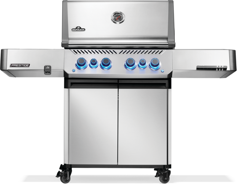 Prestige® 500 Propane Gas Grill with Infrared Side and Rear Burner, Stainless Steel