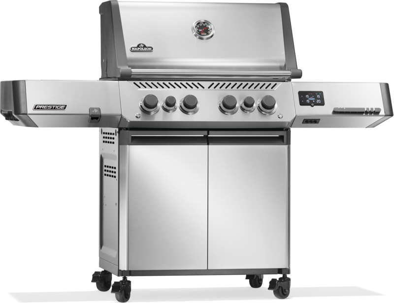 Prestige® 500 Connected, Natural Gas Grill with Infrared Side and Rear Burner, Steel