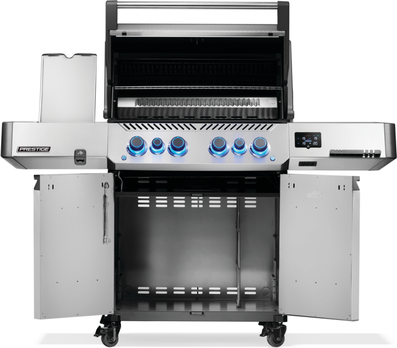 Prestige® 500 Connected, Natural Gas Grill with Infrared Side and Rear Burner, Steel