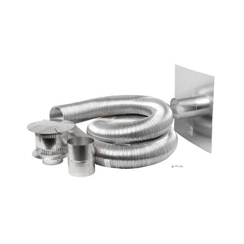Compressed Aluminum Flexible Gas Liner Kit 25ft Length, 4" Diameter