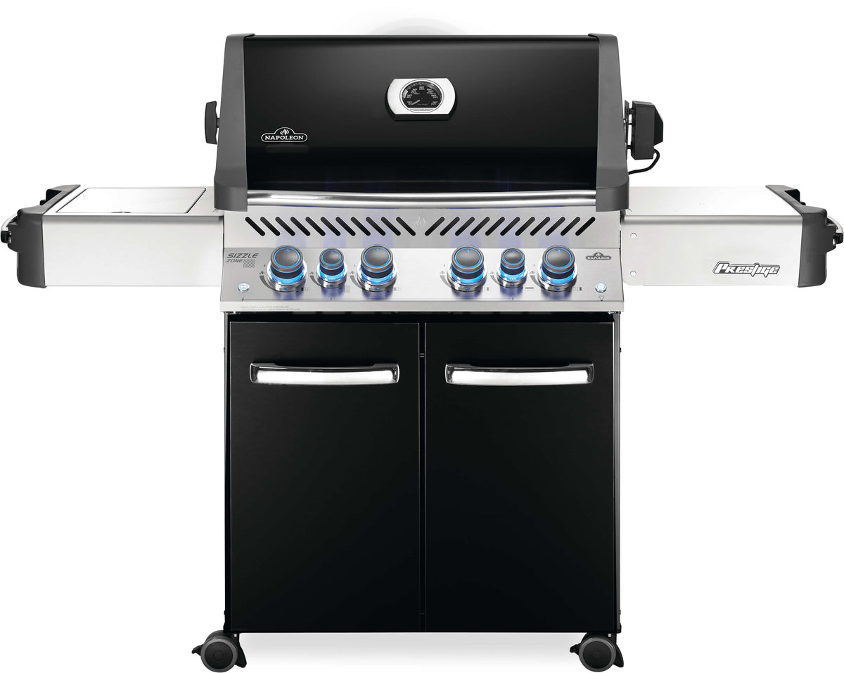 Prestige® 500 Natural Gas Grill with Infrared Side and Rear Burners, Black