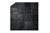 BLACK SLATE Corner Hearth Pad 48" x 48" x 60"