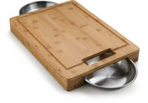 PRO Cutting Board with Stainless Steel Bowls