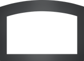Small Arched 4-Sided Faceplate (for use with 3-Sided Backerplate), Charcoal for Oakville™ 3 Series