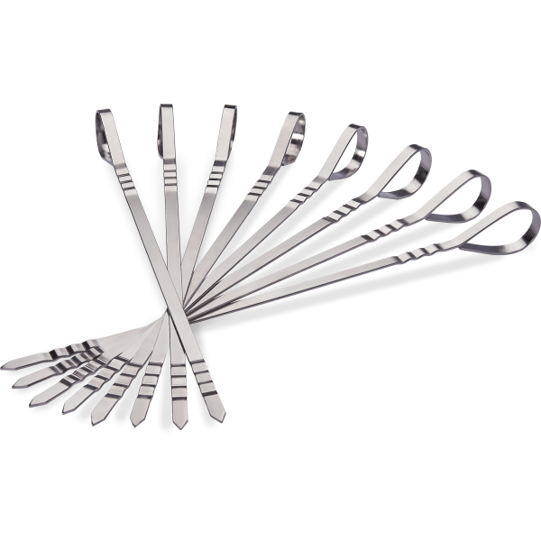 Eight Stainless Steel Multifunctional Skewers