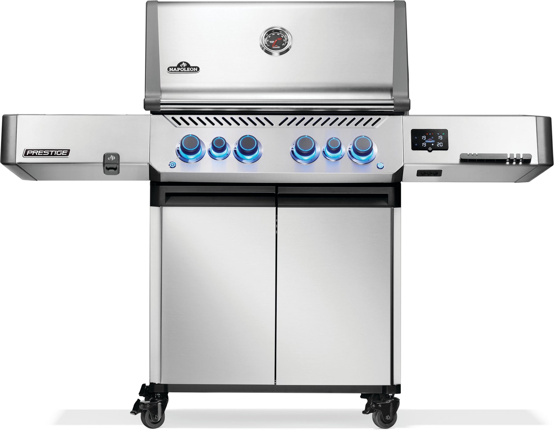 Prestige® 500 Connected, Propane Grill with Infrared Side and Rear Burner, Stainless Steel