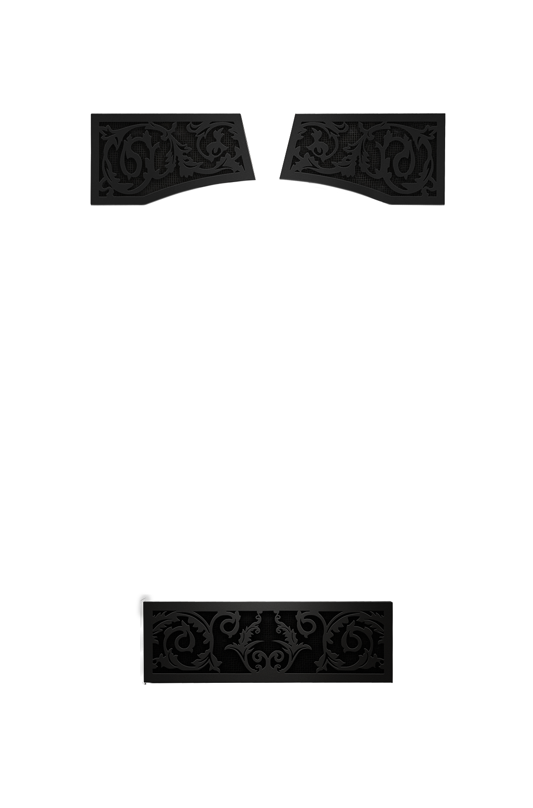 Metallic Black Victorian Ornamental Insets for Vittoria™