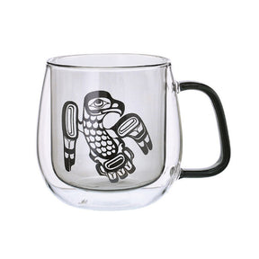 Double Walled Coloured Glass Mug - Eagle