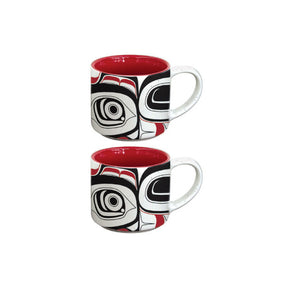 Ceramic Espresso Mugs - Set of 2 (Matriarch Bear)